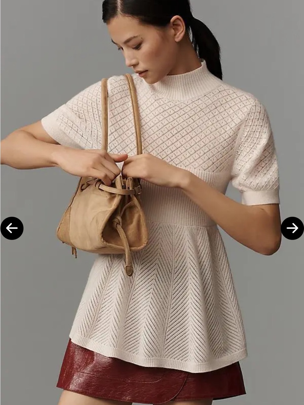 Cashmere blend sweater tee